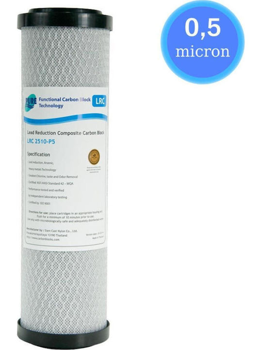 Pure Countertop and Under Sink Water Filter Replacement made of Activated Carbon 10" LRC 2510-P5 0.5 μm 2pcs
