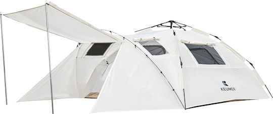 Keumer Dome Αυτόματη Σκηνή Camping Igloo Λευκή με Διπλό Πανί για 3 Άτομα