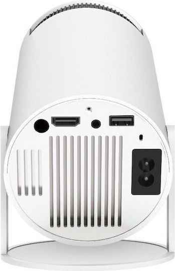 ATC H1 PRO Smart Android 10.018414 Mini Projektor LCD HD LED-Lampe mit Wi-Fi und Eingebauten Lautsprechern Weiß