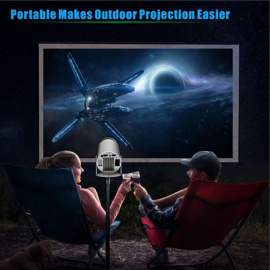 ATC H1 PRO Smart Android 10.018414 Mini Projektor LCD HD LED-Lampe mit Wi-Fi und Eingebauten Lautsprechern Weiß