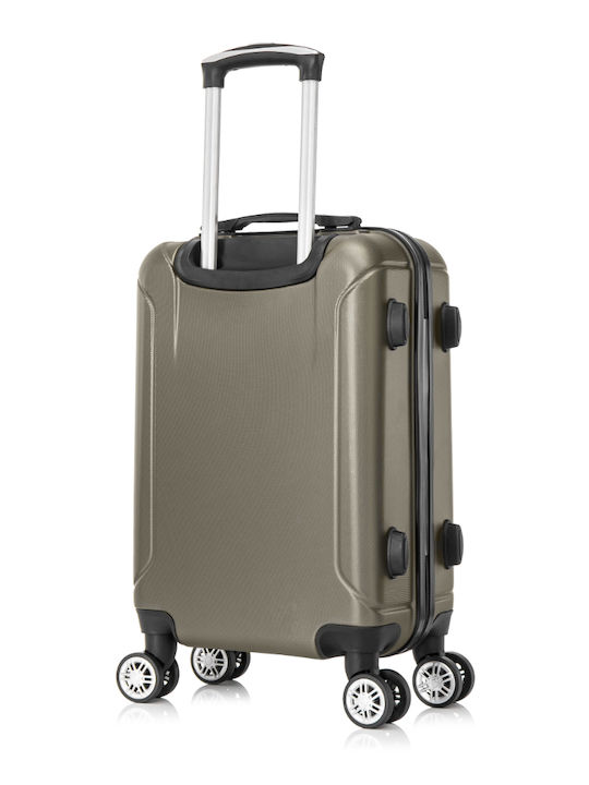 Quasar Smart Kabinenreisekoffer Hartschalen Champagne mit 4 Räder Höhe 55cm