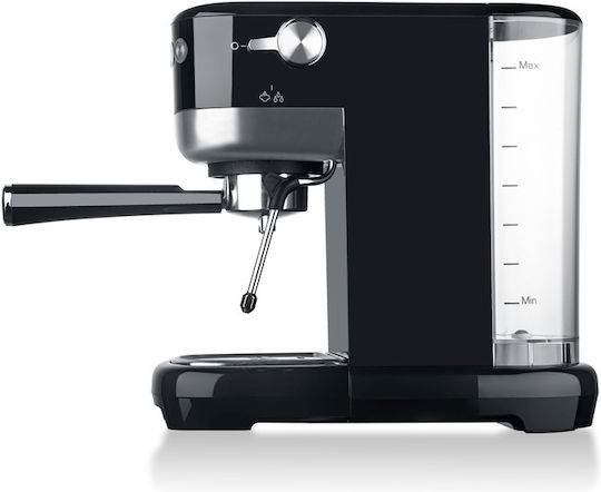 Rohnson Μηχανή Espresso 1350W Πίεσης 20bar Μαύρη R-98014