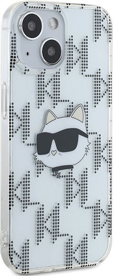 Karl Lagerfeld IML Electroplated Choupette Head Back Cover Transparent (iPhone 15)