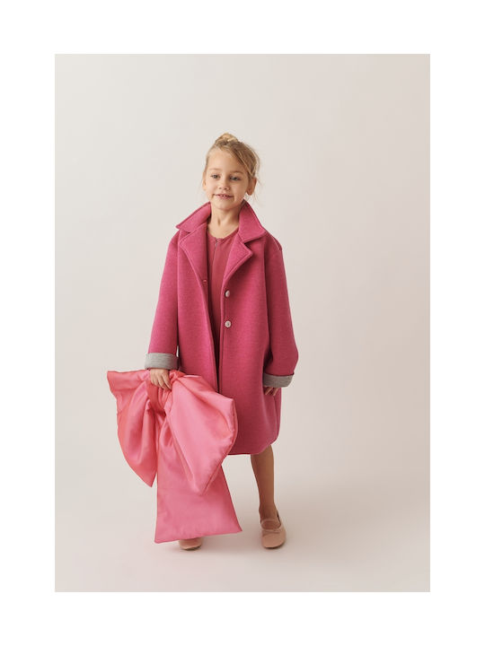 Two In A Castle Kids Coat Fuchsia