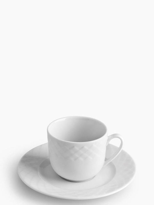 Ionia Tasse Tee aus Porzellan Weiß
