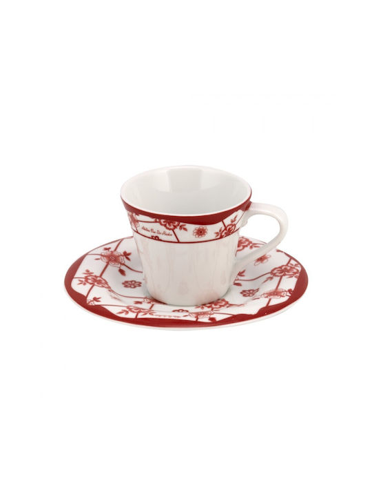 WM Collection Amaryllis Set Căni Ceai din Porțelan 220ml 6buc