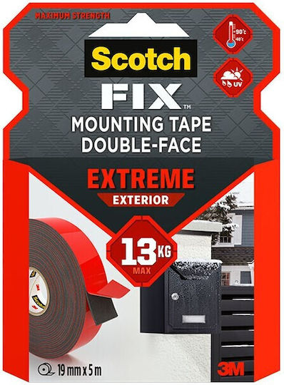 Scotch Self-Adhesive Double-Sided Tape Black 19mmx5m 1pcs