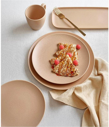 Ready Serving Platter Rectangular made of Porcelain Brown 37x13cm