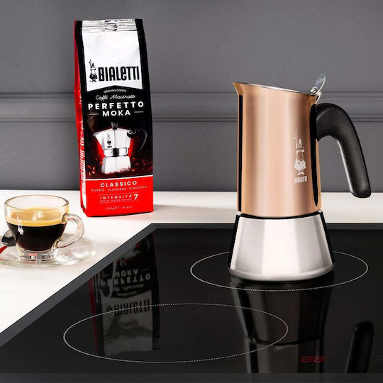 Bialetti Stovetop Espresso Pot 4 Cups Copper