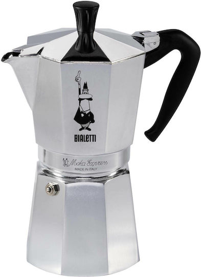 Bialetti Stovetop Espresso Pot 9 Cups Silver