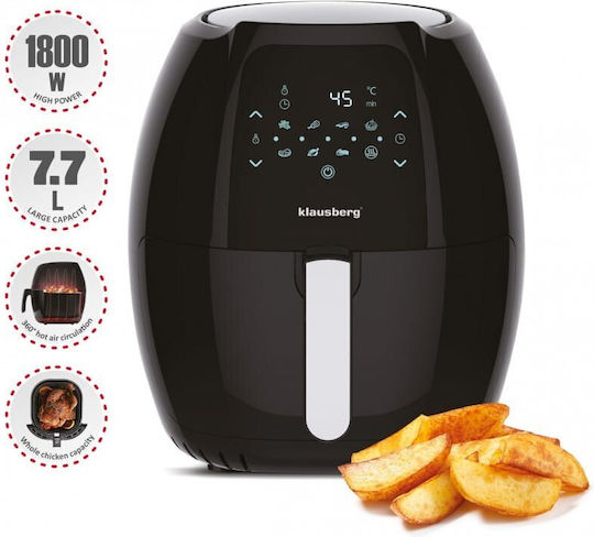 Klausberg Air Fryer 7.7lt Μαύρο KB-7495