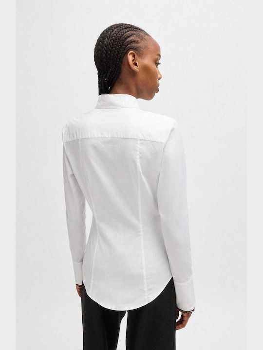 Hugo Boss Women's Long Sleeve Shirt White