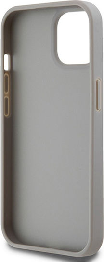 Dkny Pu Leather Repeat Pattern Tonal Stripe Case Iphone 15 Beige