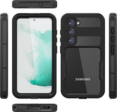 Shellbox Задна корица Силикон Водоустойчив Черно (Galaxy S23)