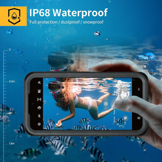 Shellbox 360 Vollschutz Silikon / Kunststoff Wasserdicht Schwarz (Galaxy A35)