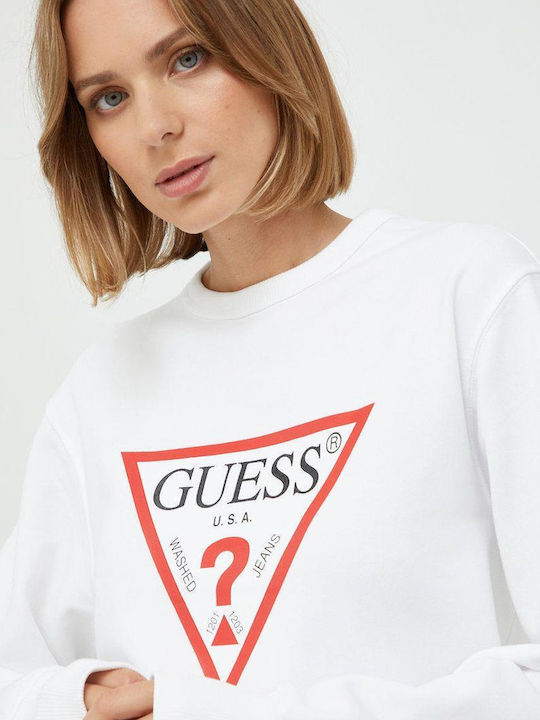 Guess Women's Sweatshirt Pure White