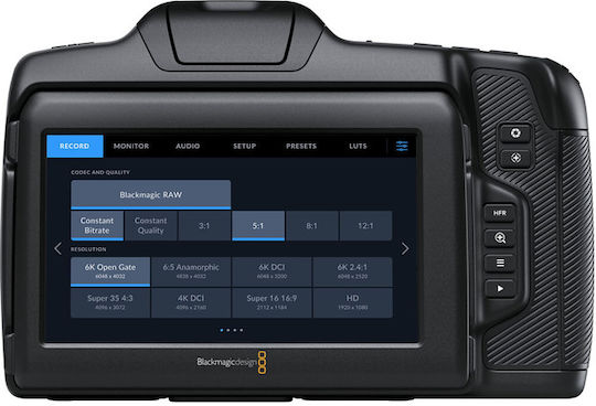 Blackmagic Design Βιντεοκάμερα Cinema @ 60fps Αισθητήρας CMOS Αποθήκευση σε Κάρτα Μνήμης με Οθόνη Αφής 5" και HDMI