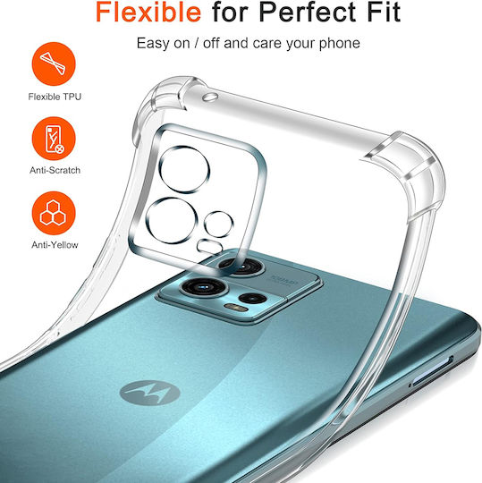 Techsuit Techsuit Задна корица Силикон с Каишка Прозрачен (Moto G72)