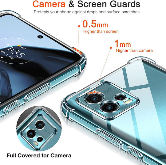 Techsuit Techsuit Задна корица Силикон с Каишка Прозрачен (Moto G72)