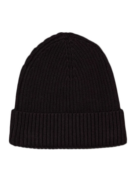 Beanie Ανδρικός Σκούφος με Rib Πλέξη σε Μαύρο χρώμα