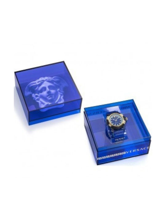 Versace Icon Active Часовник Батерия с Син Каучукова Каишка