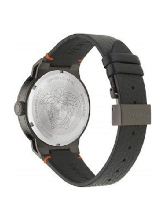 Versace Medusa Infinite Uhr Batterie mit Lederarmband Versace Medusa Infinite Uhr Batterie mit Lederarmband