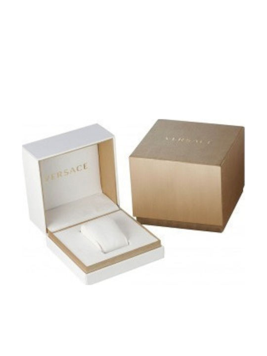 Versace Medusa Infinite Ανδρικό Ρολόι 43mm Μπαταρίας με Μαύρο Δερμάτινο Λουράκι