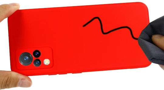 Pure Color Back Cover Silicon Roșu (Vivo V21 5G)