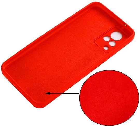 Pure Color Back Cover Silicon Roșu (Vivo V21 5G)