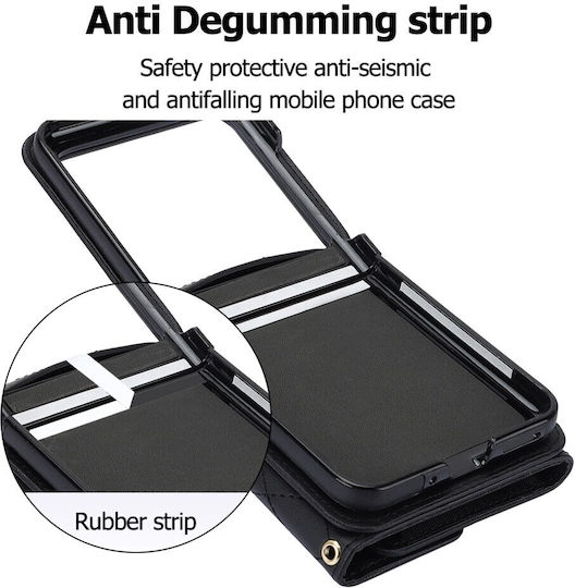 Puff Rhombus Wallet Πλαστικό Μαύρο (Razr 40 Ultra)
