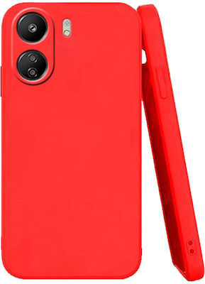 Back Cover Silicone Red (Redmi 13C 4G / Poco C65 4G)