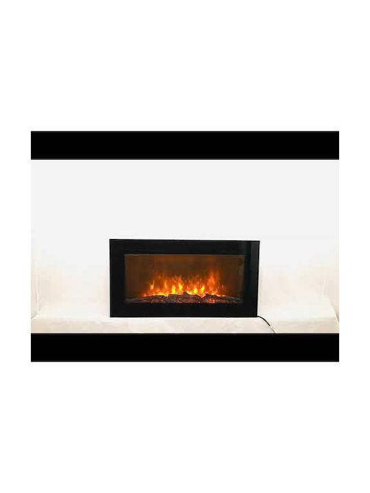 Hitense EX100-SLIM3D L.E.D Wall Mounted Electric Fireplace 2000W 73x40cm Black