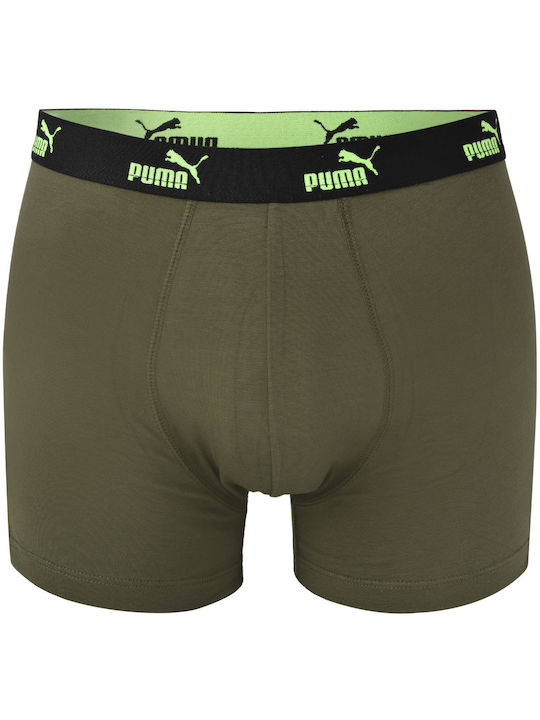 Puma Boxeri pentru bărbați Khaki Green 4Pachet