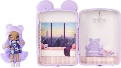 MGA Entertainment Σετ Na! Na! Na! Surprise Mini Backpack Bedroom Lizzy York Fashion Doll, Fuzzy Purple Bear Backpack για 3+ Ετών