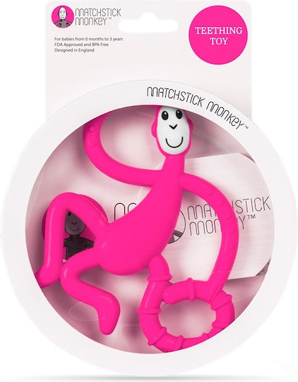 Matchstick Monkey Dancing Monkey Masă Dentară De Dentiție Fără BPA Din Cauciuc Pentru 0 Luni+ Bej