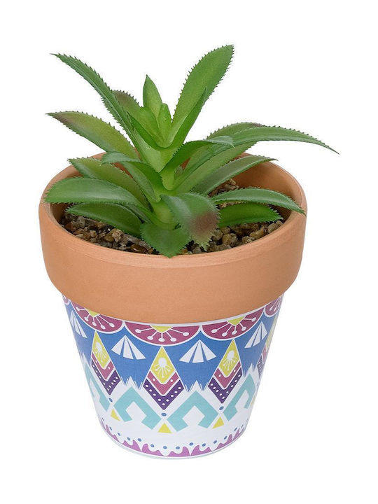 Globostar Artificial Garden Succulent Aloe Potted Plant 210340 Decorative Aloe Plant Φ9 X H14cm