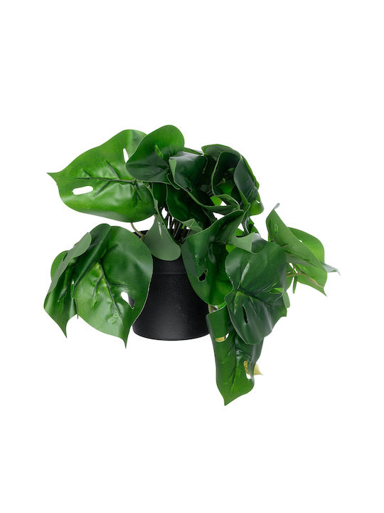 Globostar Artificial Garden Monstera Plant 20945 Decorative Monstera Plant Φ40 X H33cm