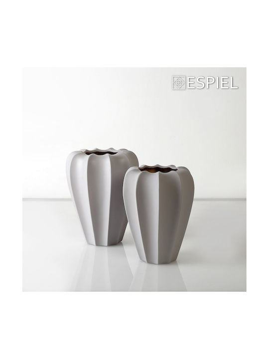 Espiel Decorative Vase Gray 18x22.5cm