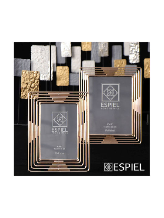 Espiel Frame Metallic 10cmx15cm with Gold Frame