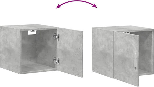 Wall Mounted Living Room Cabinet Made of Particle Board Grey 40x42.5x40cm