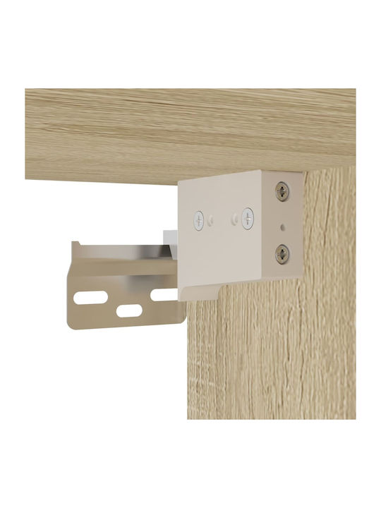Wohnzimmer Nische aus Spanplatte Eiche 80x42.5x249cm