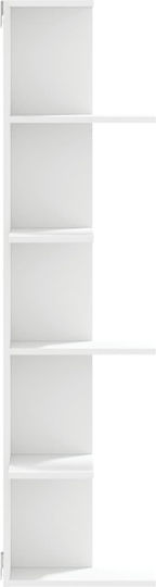 Eckiges Wandregal Weiß 36.5x36.5x140cm