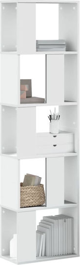 Bibliotecă Albă 45x23.5x162.5 cm