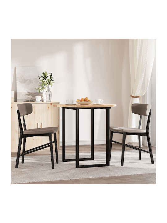 vidaXL Rund Tischoberfläche aus Massivholz Acacia 80x80x2cm 4008686 1Stück