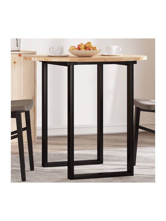 vidaXL Rund Tischoberfläche aus Massivholz Acacia 80x80x2cm 4008686 1Stück