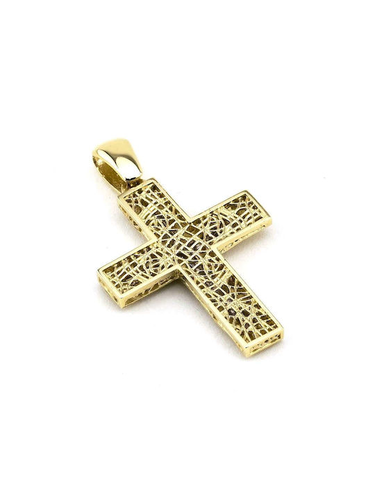 Goldsmith Men's Gold Cross 14K Double Sided