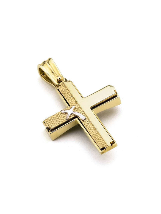 Goldsmith Men's Gold Cross 14K Double Sided with the Crucified