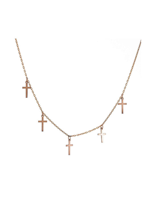 Goldsmith Women's Cross from Gold Plated Silver with Chain