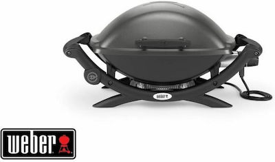 Weber Q1400 Tischplatte Elektrischer Grill Aluminium Grill 2200W mit Abdeckung und einstellbarem Thermostat 43cmx32cmcm