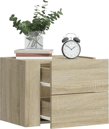 Комоди Дървени Дъб Сонома 2бр 45x30x35см